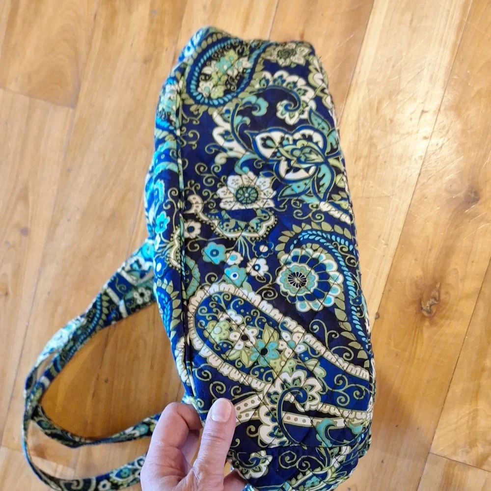 Vera Bradley Rhythm & Blues paisley floral print overnight tote / baby bag